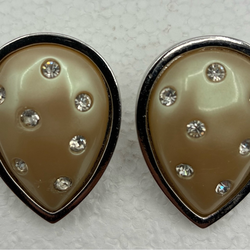 Vintage Yves St. Laurent tear-drop shaped earrings